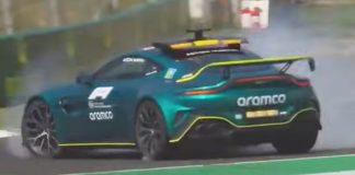 Aston Martin F1 Safety Car Crashes at Monza Speedway | Giga Gears