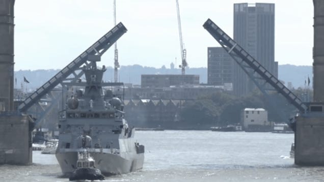 German Warship in London