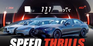 "BMW M3 CS vs. AMG C63 S vs. Tesla Model 3 Performance: ICE, Hybrid, or EV? | Giga Gears Comparison"