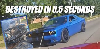 Challenger Hellcat Rear-Ends Van While Trying to Impress Crowd | Giga Gears