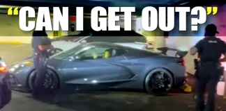 "Corvette C8 Thief Trapped by Electric Doors Until Police Arrive | Giga Gears"