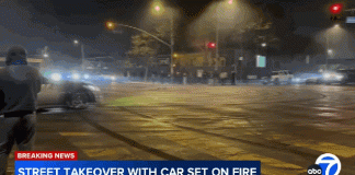 LA Street Takeovers Lead to Vehicle Fires and Dealership Damage in One Night | Giga Gears