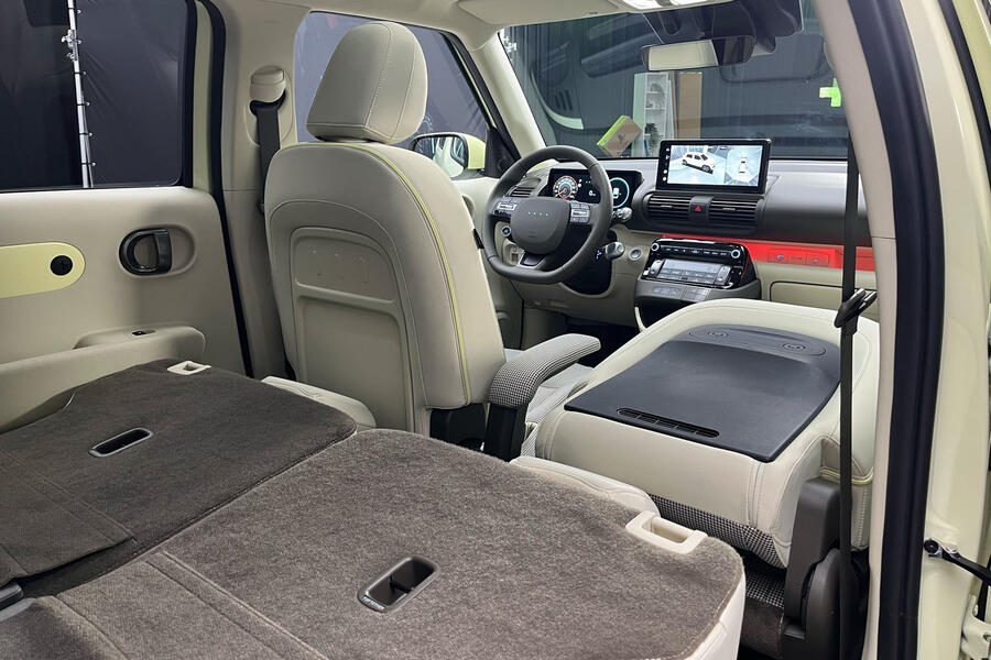 Hyundai Inster interior - seats folded